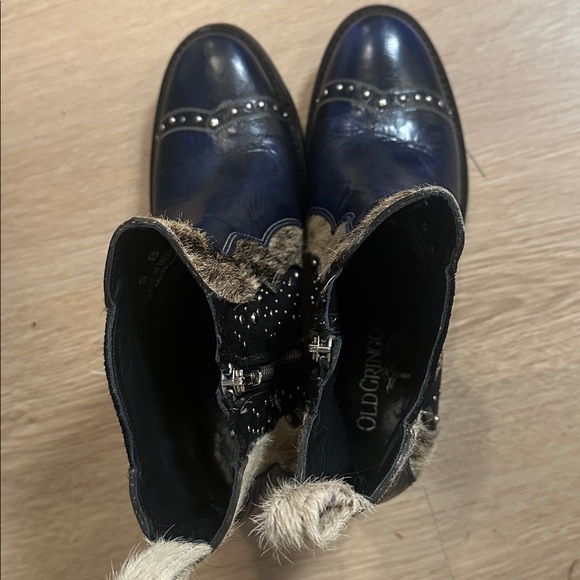 Old Gringo Blue and Black Cowhide Sooke Ankle Booties - Picture 4 of 6